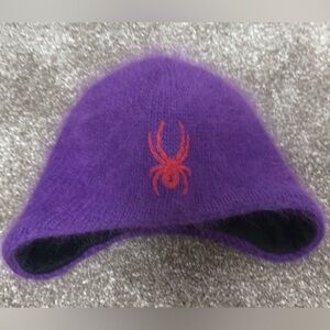 SPYDER  brand - purple Kids Beanie with pink spider ONE SIZE